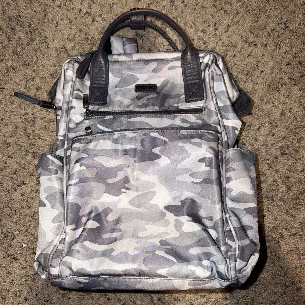 Baggallini Gray Soho Backpack with Laptop Holder
